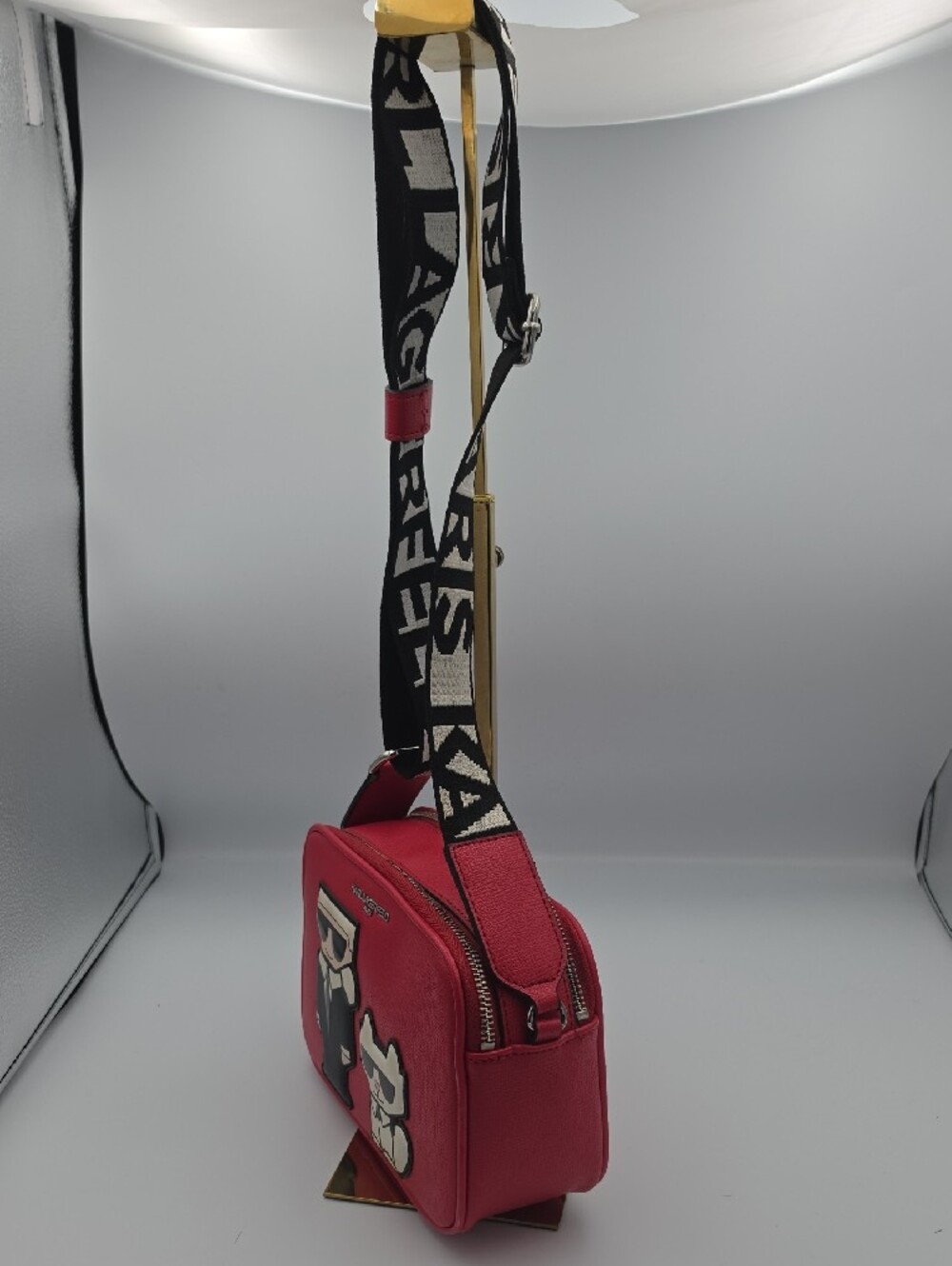 Karl Lagerfeld Red Crossbody Camera Bag W/ Characters & Guitar Strap (NWOT)❤️ - Picture 9 of 16